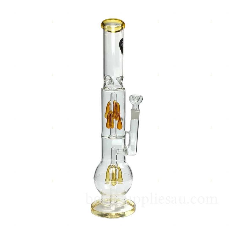 Dual Chamber Tear Drop Perc Bong 46cm