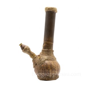 Huni Pipes Chalice Natural Bamboo and Coconut Bong