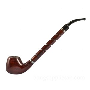 Shire Cherry Wood Bent Brandy Tobacco Pipe 10.5 Inch