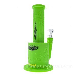 Waxmaid Green Silicone Bubbler with Straight Neck Design