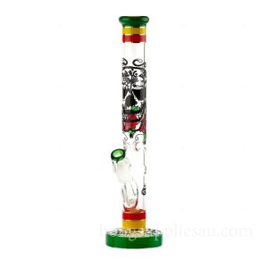 Grace Glass Rasta Skull Bong Tube