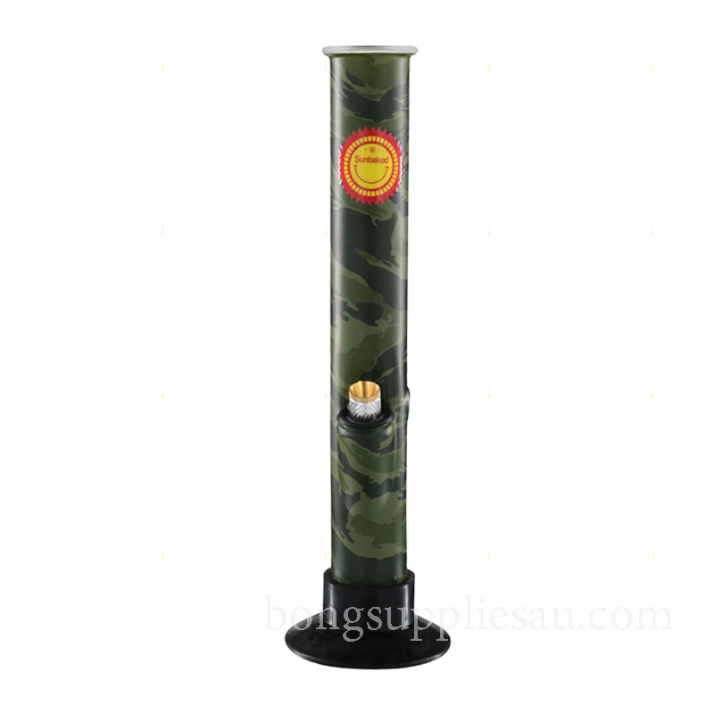 Camo Sunbaked Large Tube Bong 33cm Design