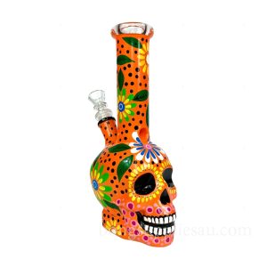 Unique Phoenix Flower Skull Bong 25cm for Stylish Hits