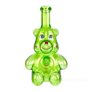 Green Bear Glass Bong 25cm Cool and Compact