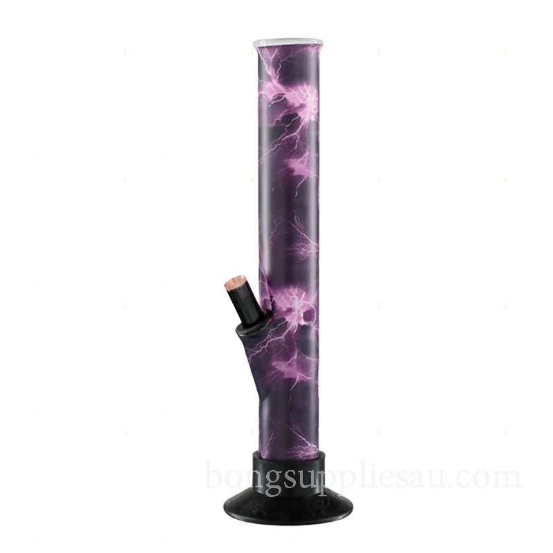 Tall Lightning Tube Bong in Purple