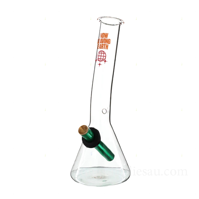 27cm Space Theme Beaker Glass Bong with Bent Neck