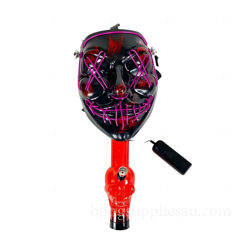 LED Gas Mask Bong with Futuristic Look