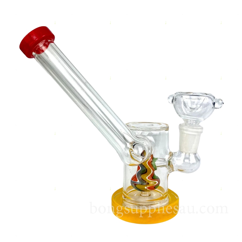 Yellow Twisted Perc Prism Bong Rig 12cm