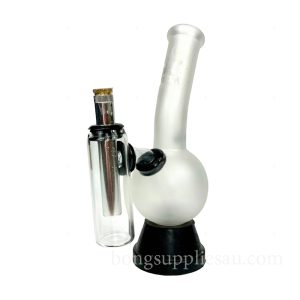 Modern Frosted Glass Bong Double Chamber 23cm