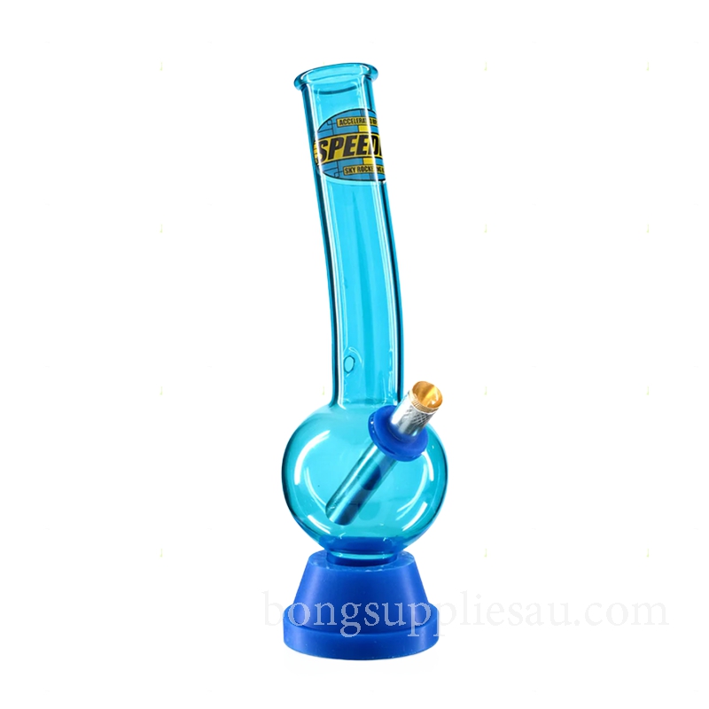 Classic Tall Bubble Glass Bong in Blue