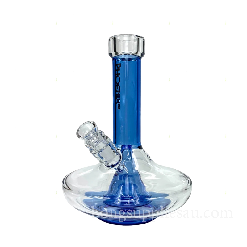 Sleek Blue Phoenix UFO Glass Bong
