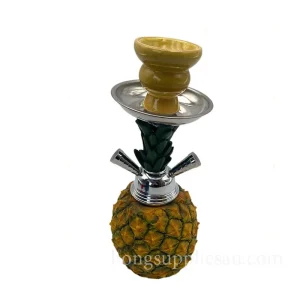 Compact Dual Hose Hookah Pineapple Base 27cm