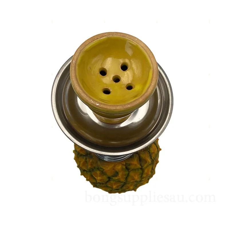 Compact Dual Hose Hookah Pineapple Base 27cm - Image 3