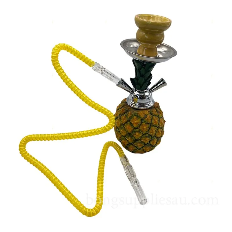 Compact Dual Hose Hookah Pineapple Base 27cm - Image 4