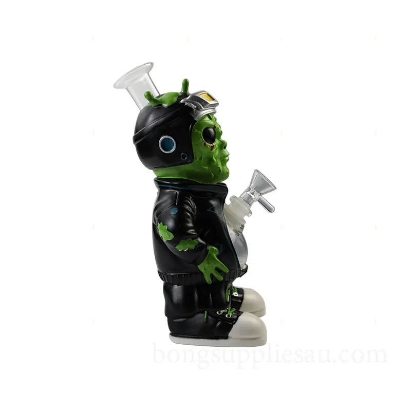Green Alien Glass Bong Cartoon Style 25cm - Image 2