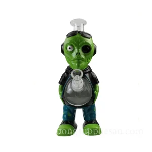 Street Alien Figure Glass Bong Unique Design 27cm