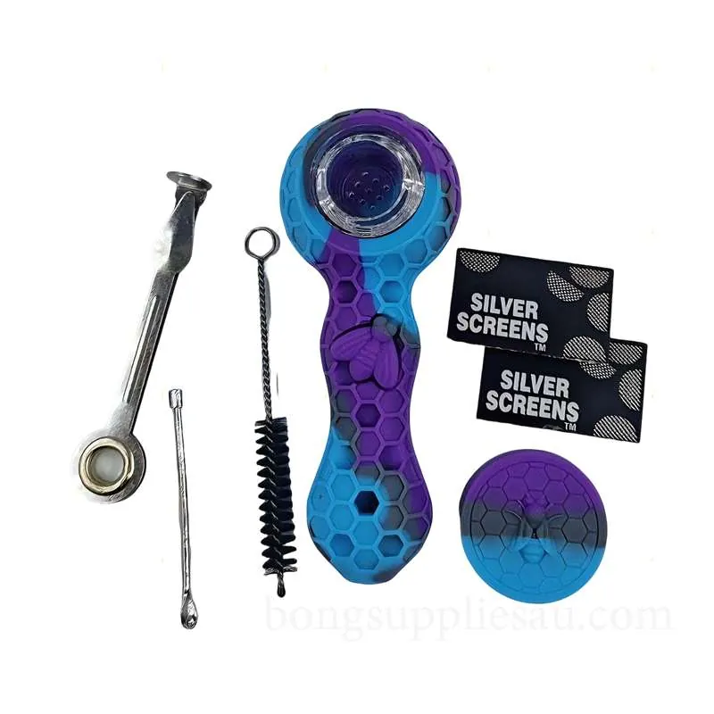 Travel Silicone Pipe Set with Tools and Storage Case - Image 2