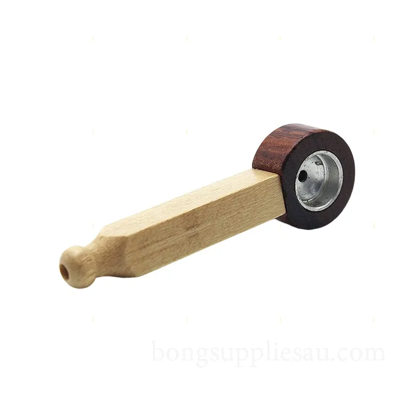Compact Wooden Smoking Pipe Handmade Style